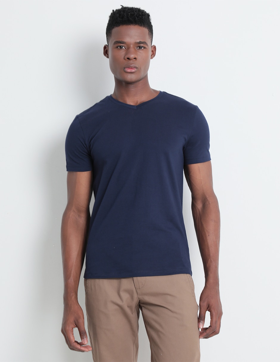 Playera cuello V para hombre