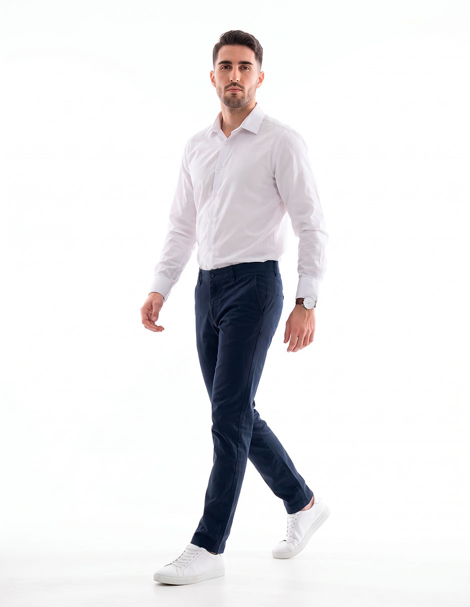 Camisa casual de algodón manga larga para hombre 3