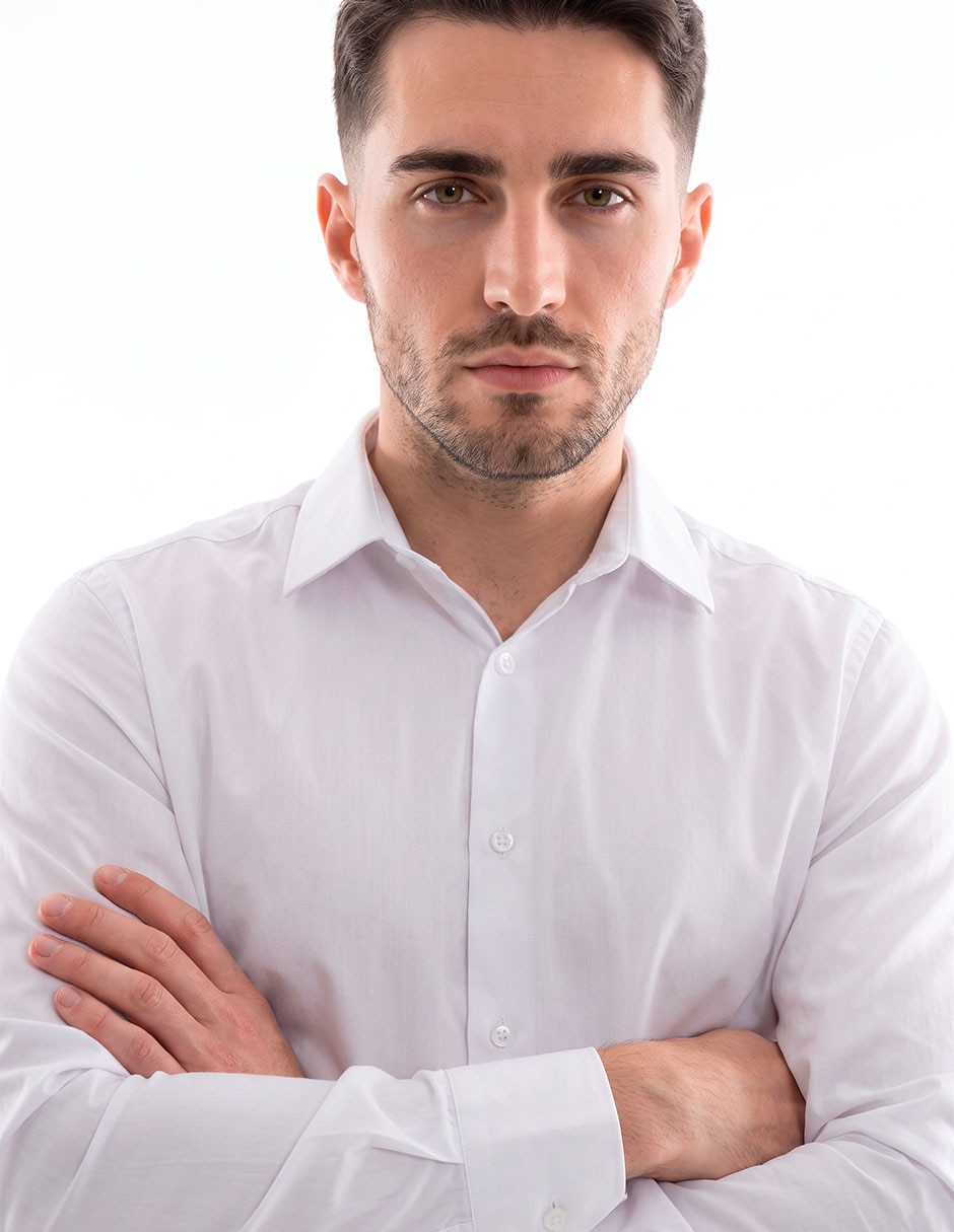 Camisa casual de algodón manga larga para hombre 4