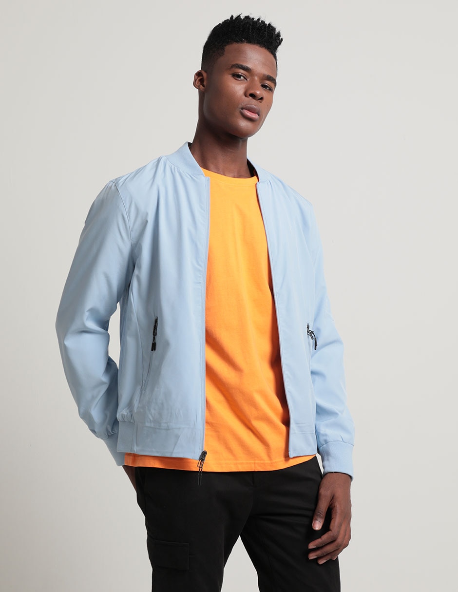 Chamarra bomber con bolsillos para hombre Chamarra bomber con bolsillos para hombre