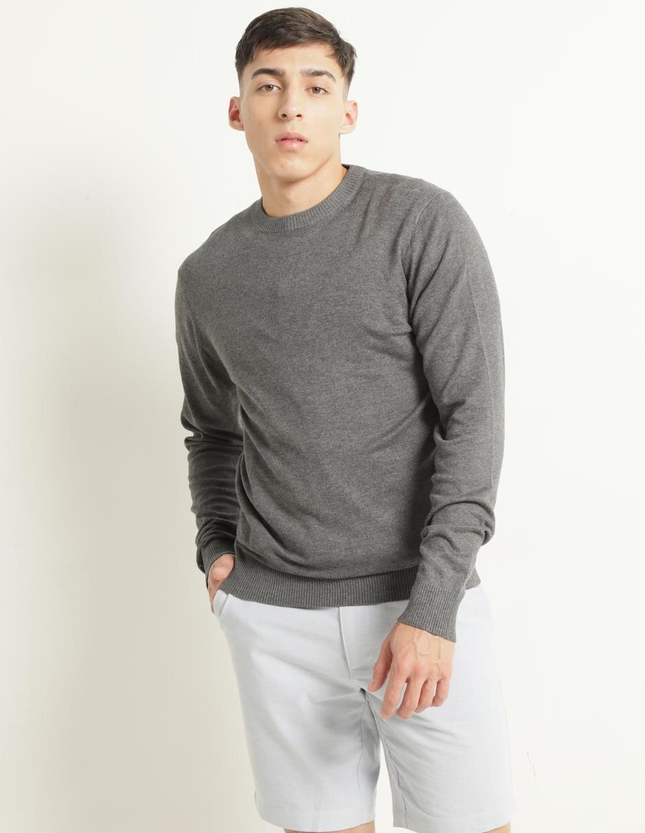 Suéter cuello redondo para hombre 1