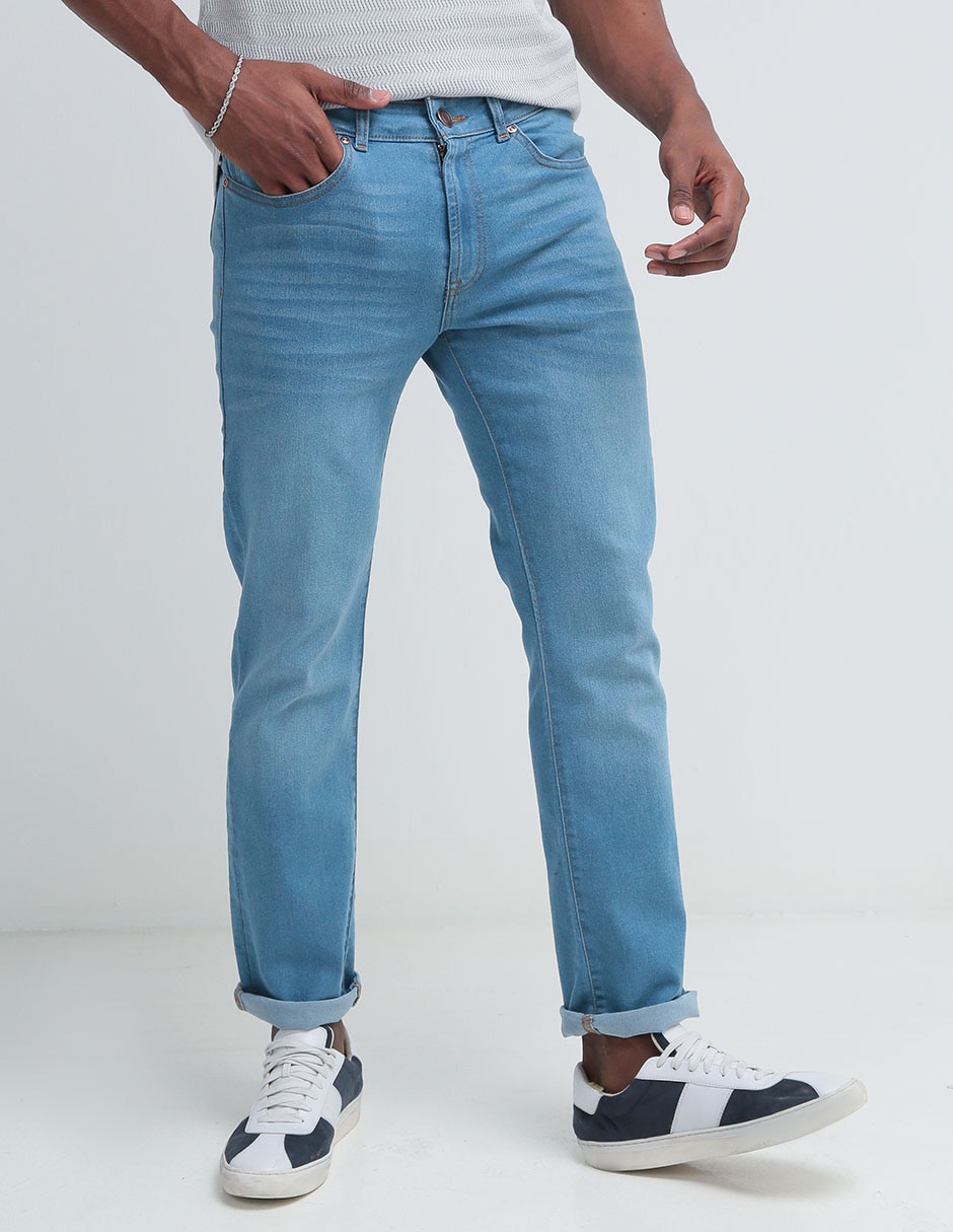 Jeans slim Contempo deslavado para hombre