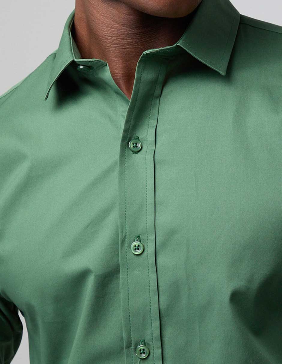 Camisa casual manga larga para hombre