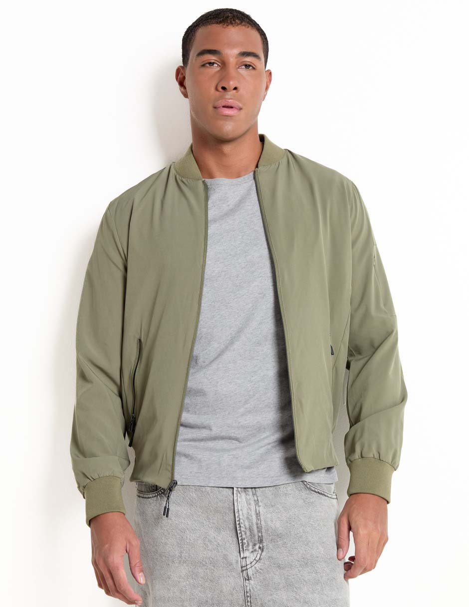 Chamarra casual con bolsillos para hombre Chamarra casual con bolsillos para hombre