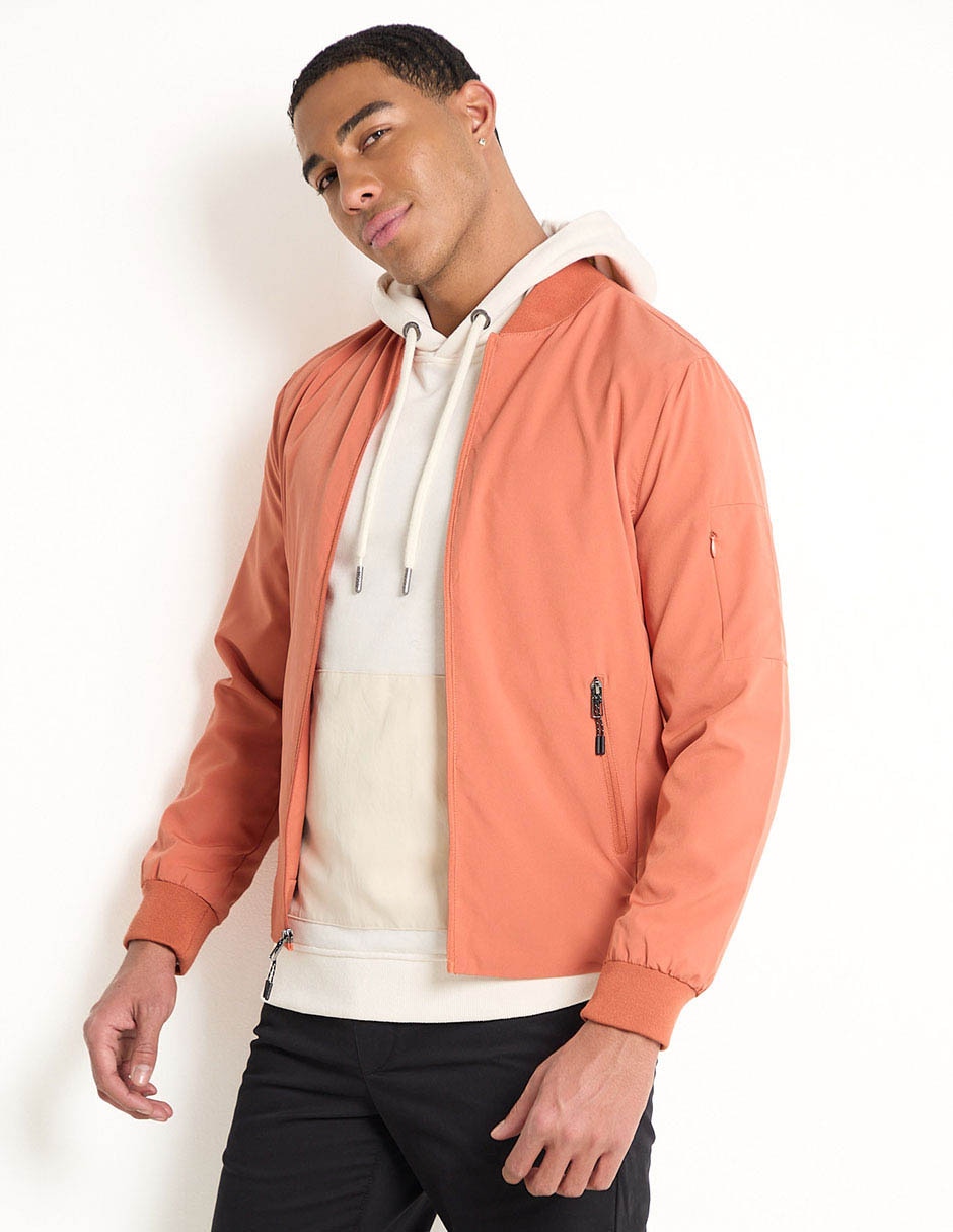Chamarra casual con bolsillos para hombre Chamarra casual con bolsillos para hombre