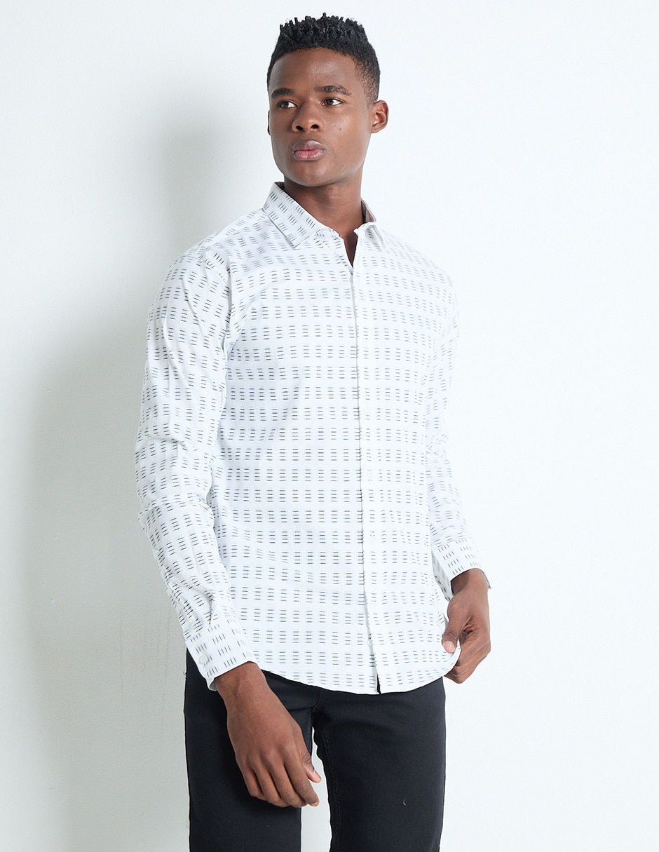 Camisa business casual manga larga para hombre Camisa business casual manga larga para hombre