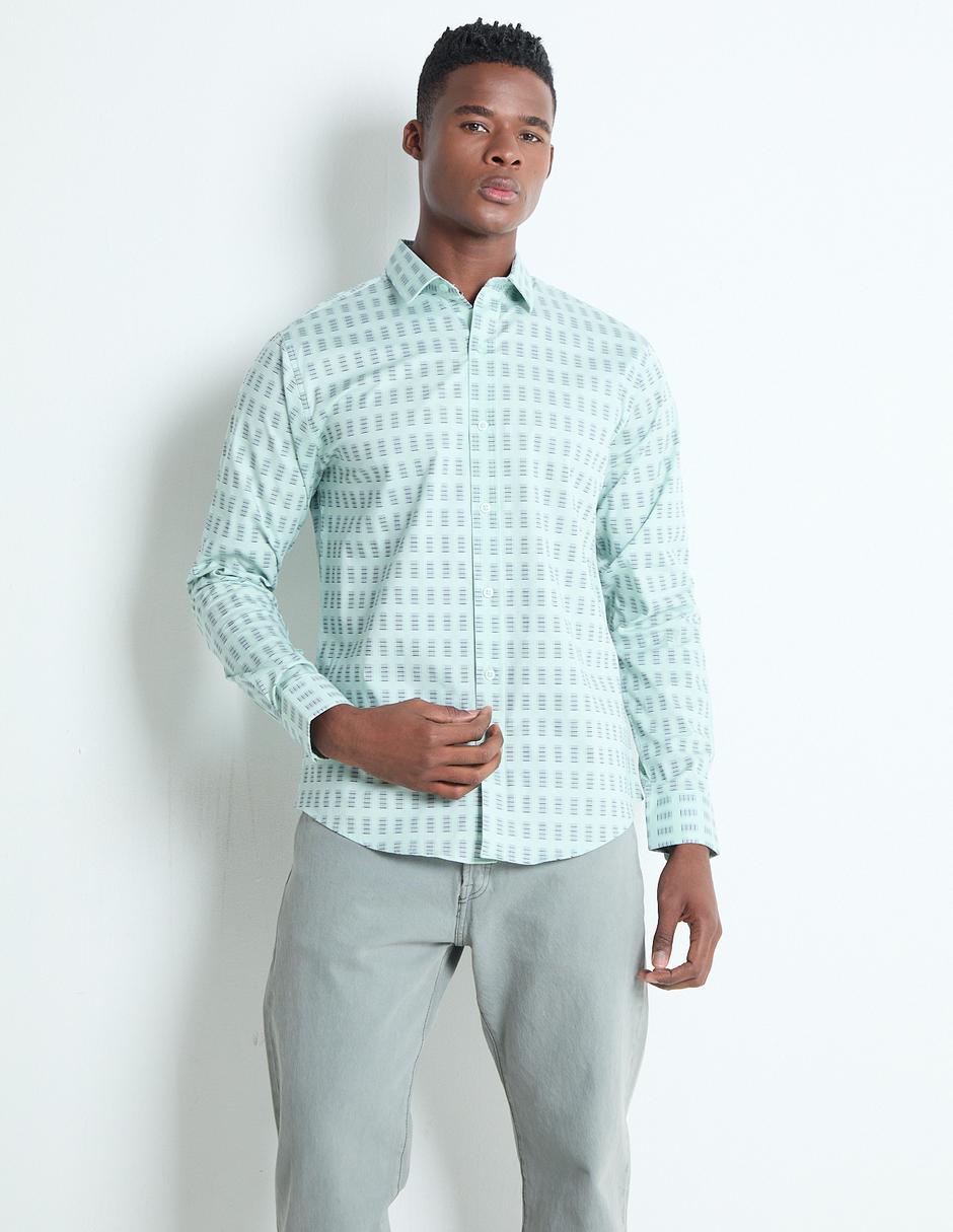 Camisa business casual manga larga para hombre Camisa business casual manga larga para hombre