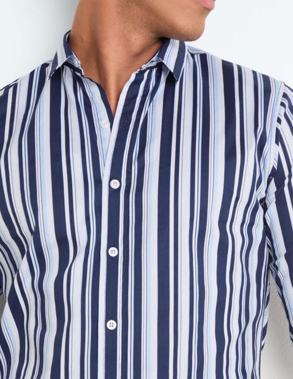 Camisa business casual manga larga para hombre 2