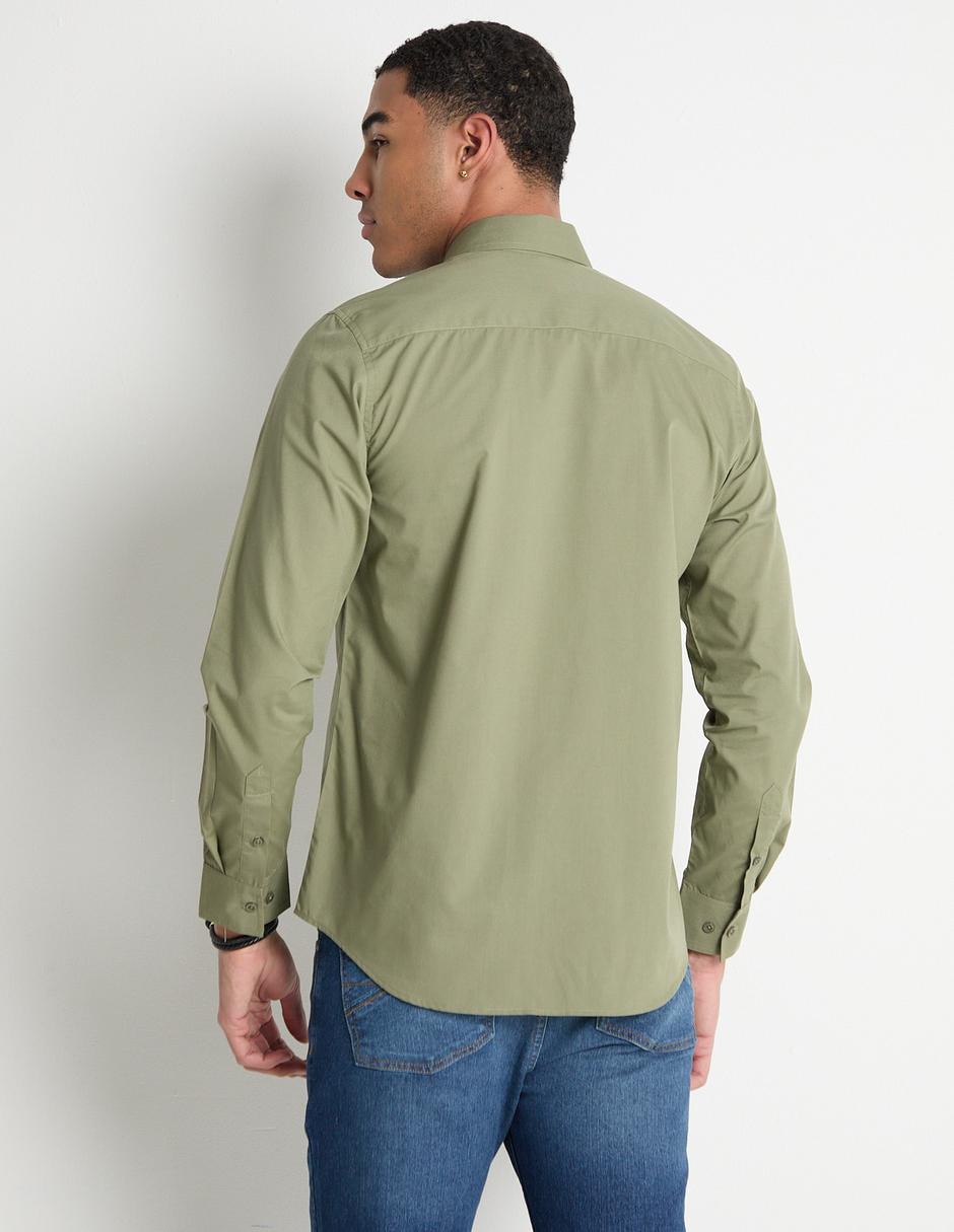 Camisa casual manga larga para hombre