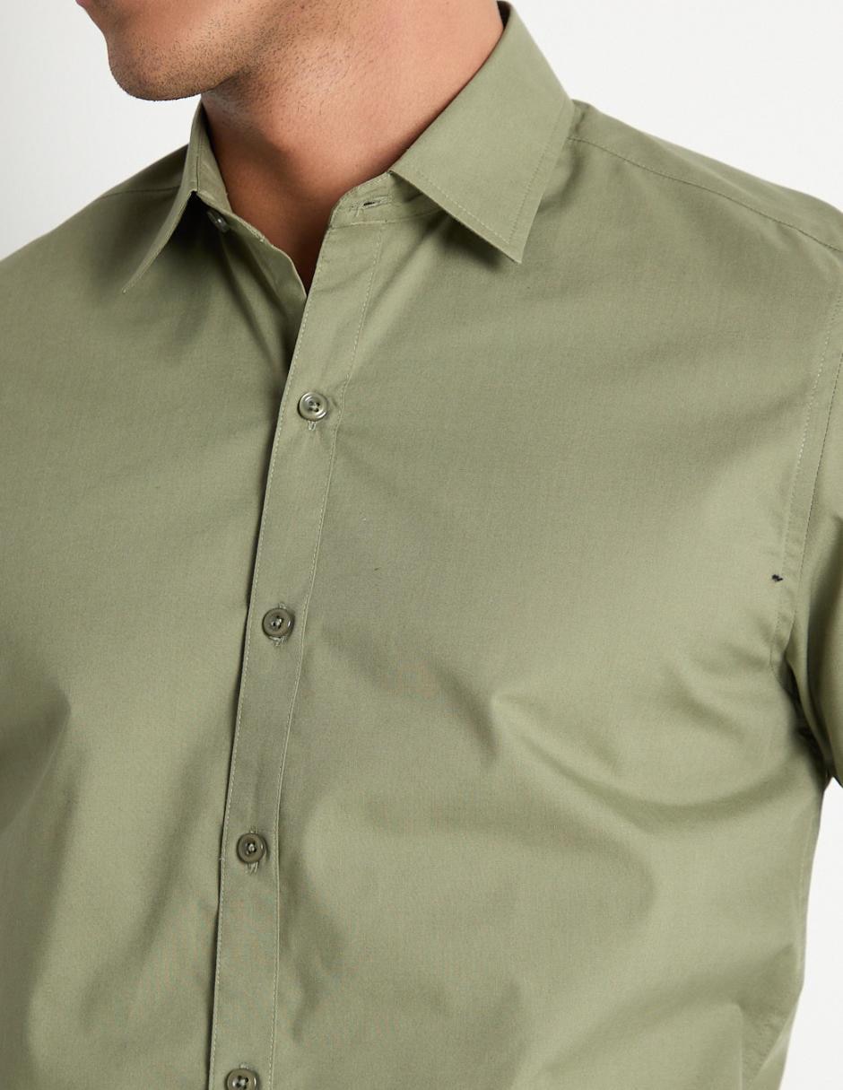 Camisa casual manga larga para hombre