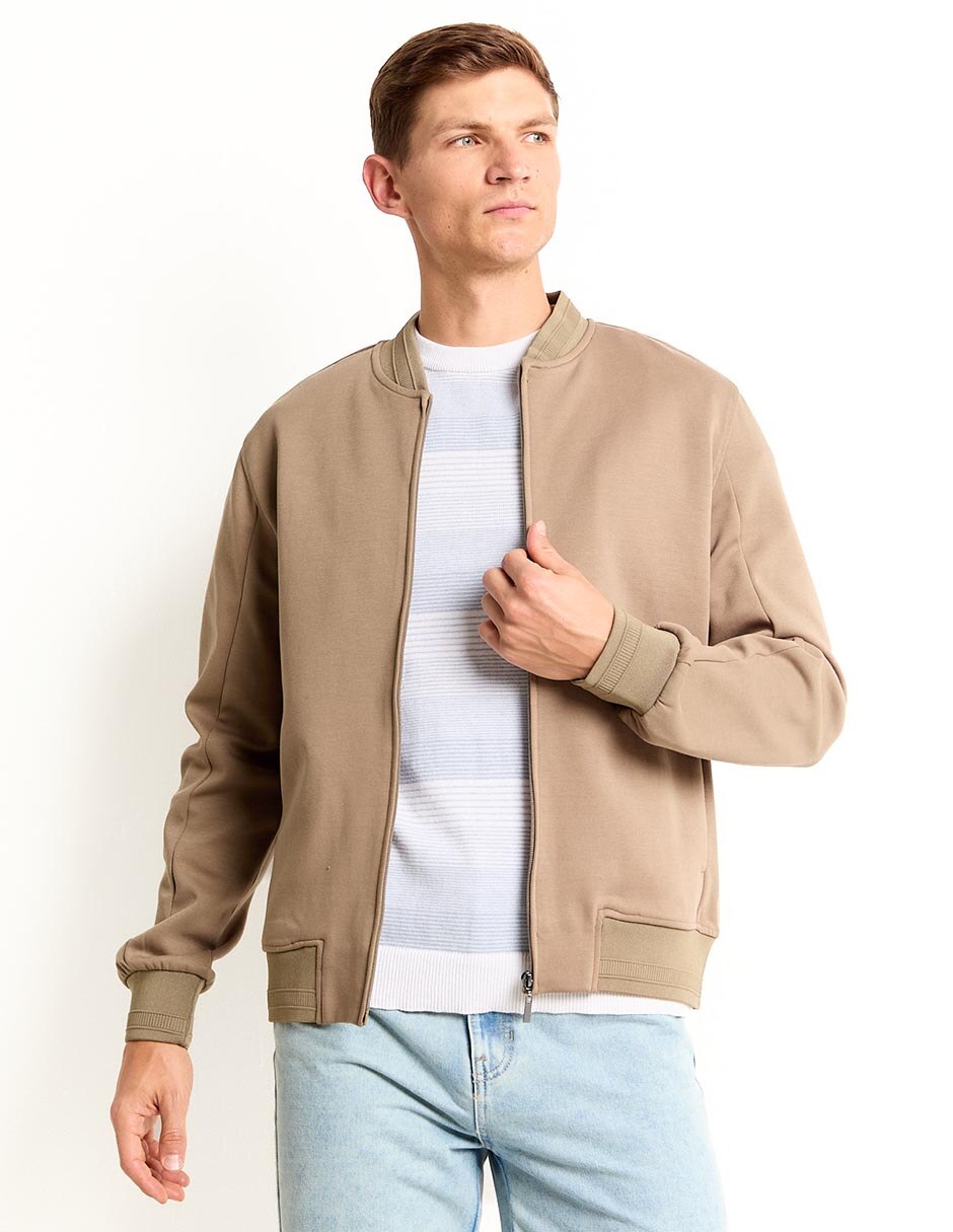 Chamarra bomber con bolsillos para hombre 1