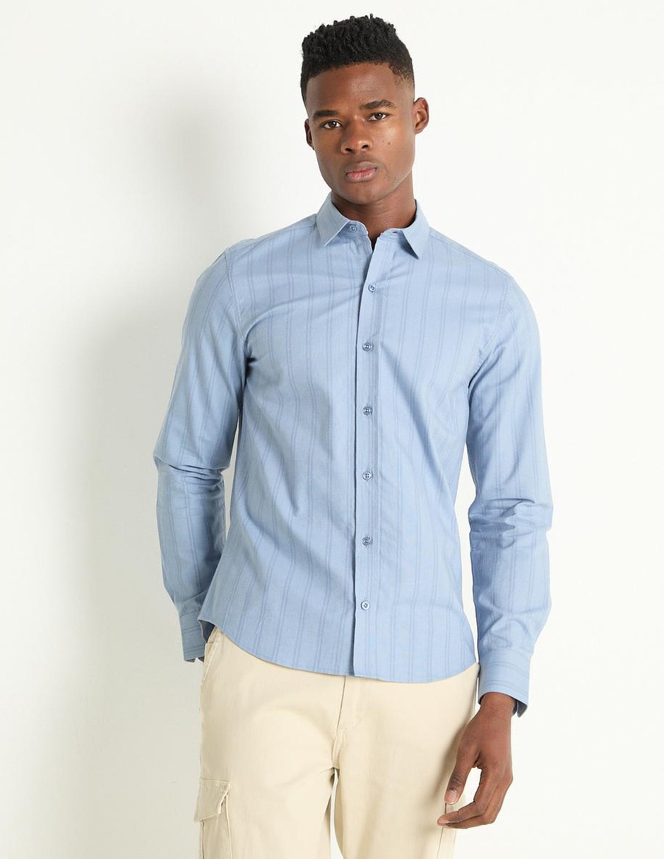 Camisa business casual manga larga para hombre Camisa business casual manga larga para hombre