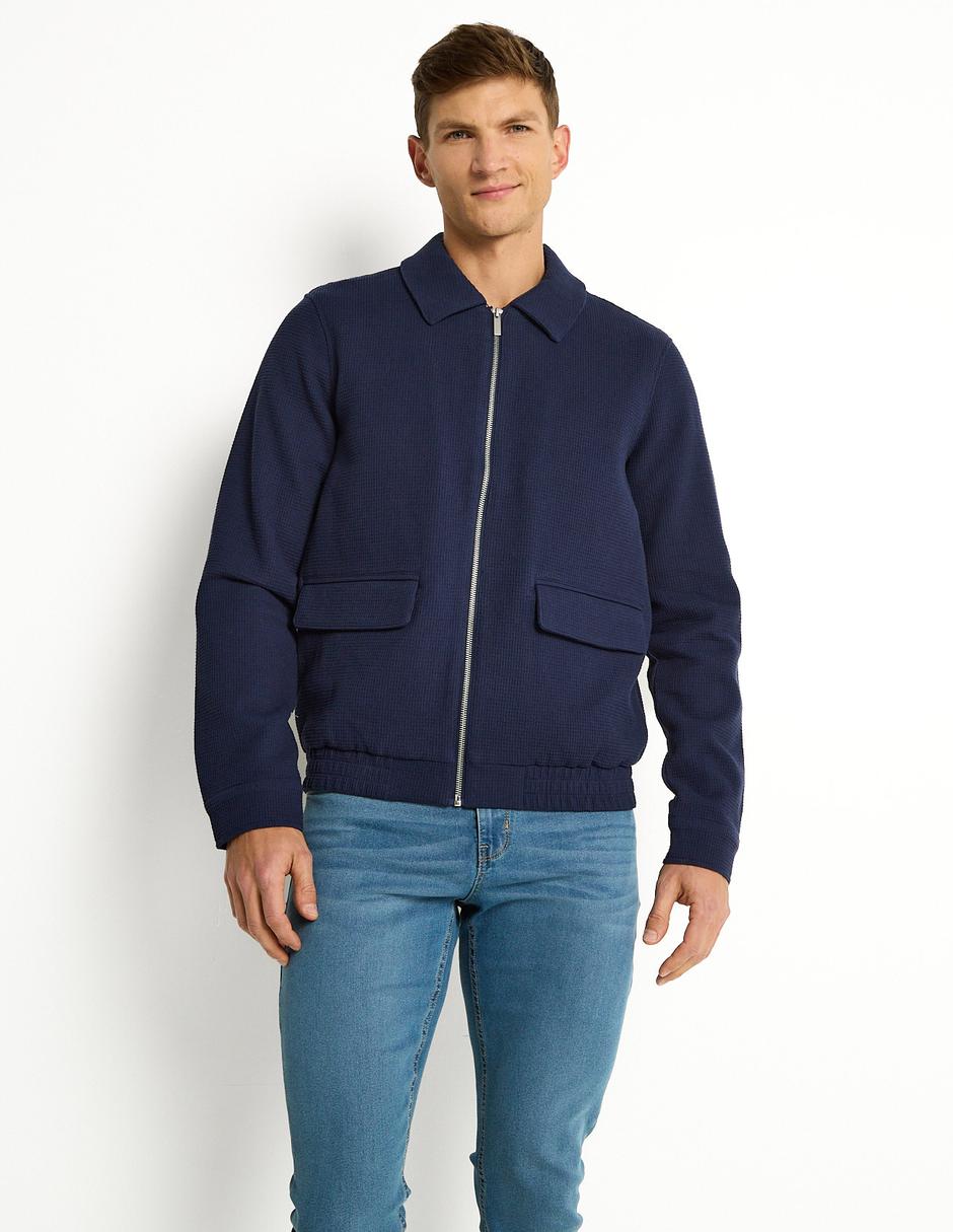 Chamarra bomber con bolsillos para hombre
