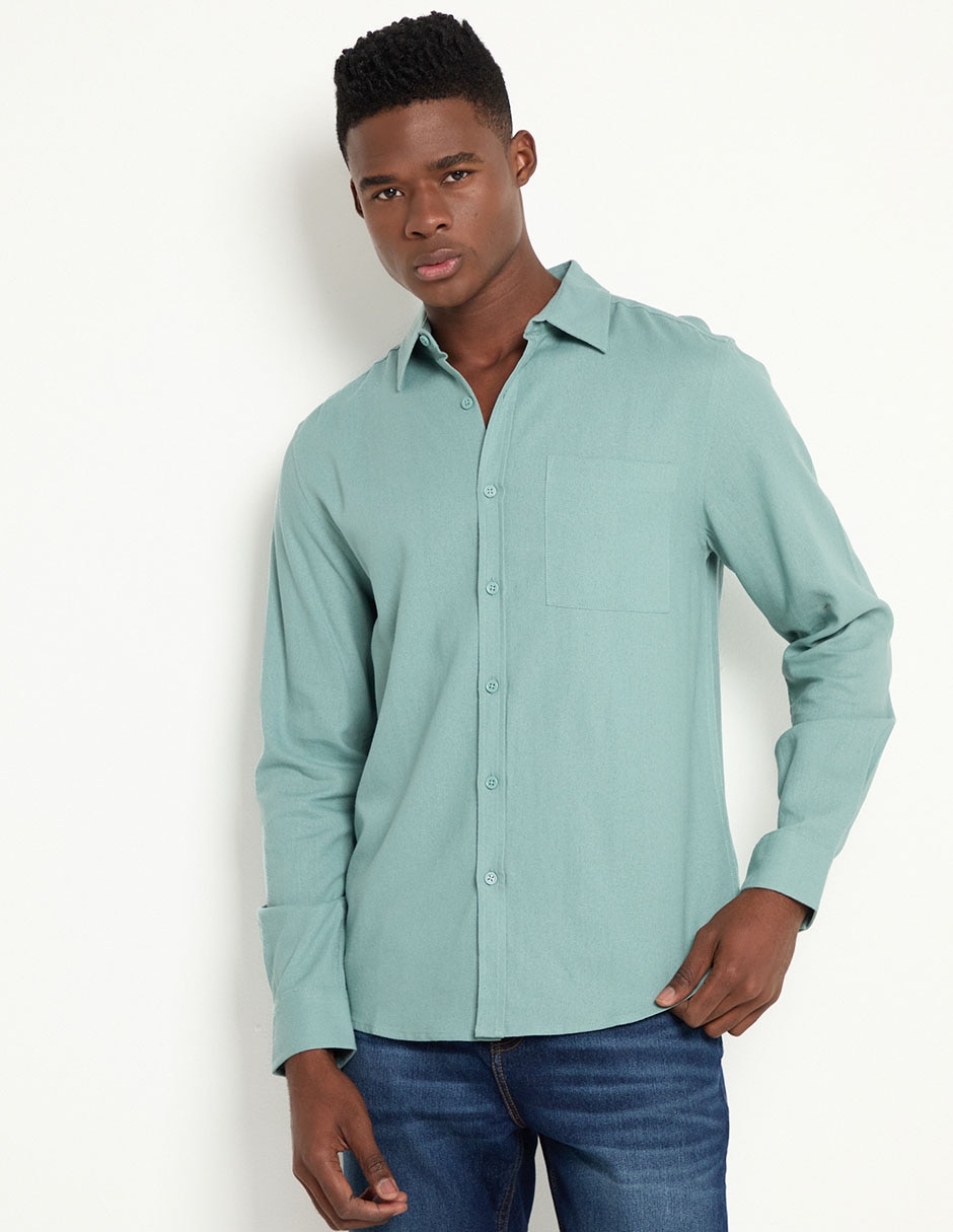 Camisa casual manga larga para hombre Camisa casual manga larga para hombre