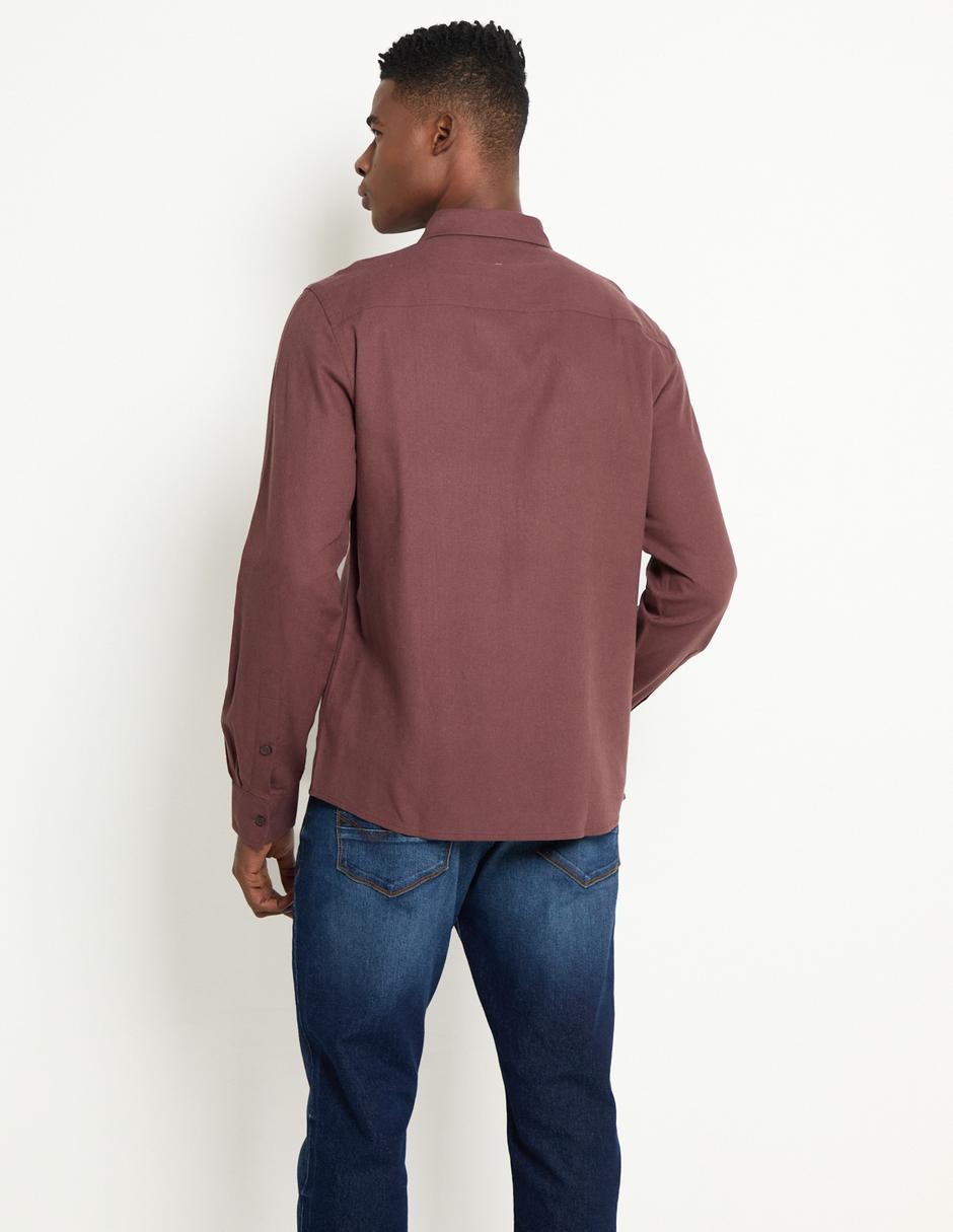 Camisa casual manga larga para hombre