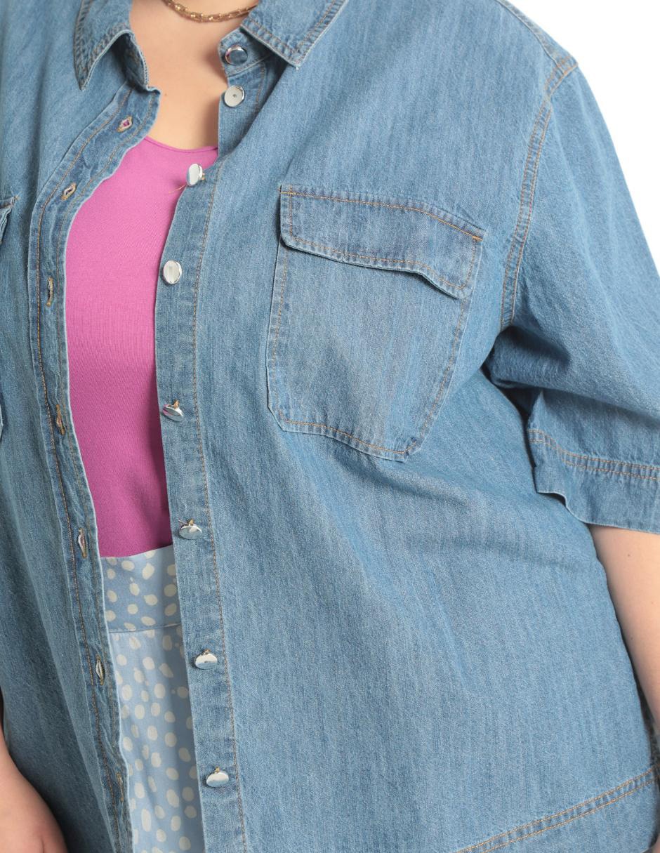 Blusa manga corta para mujer 4
