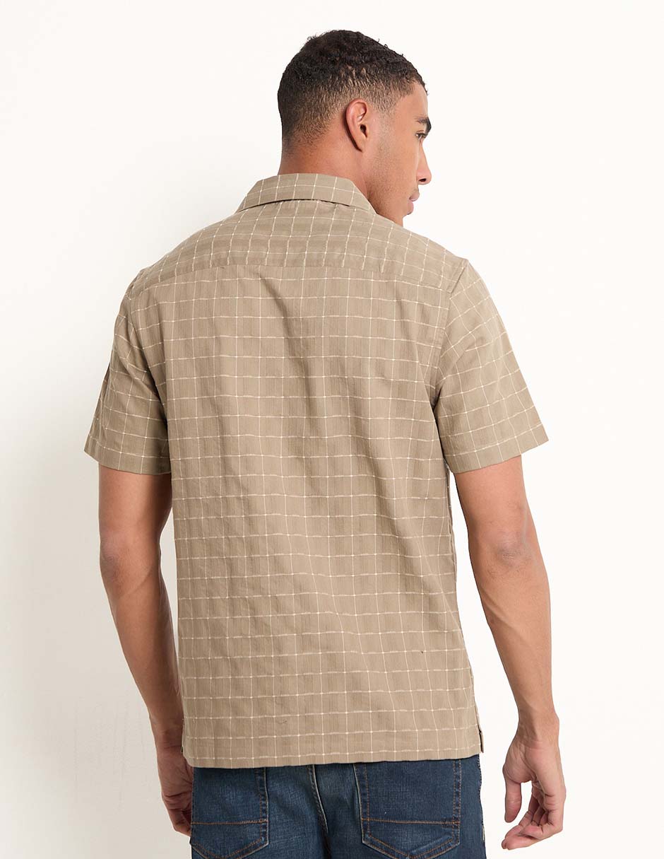 Camisa casual manga corta para hombre