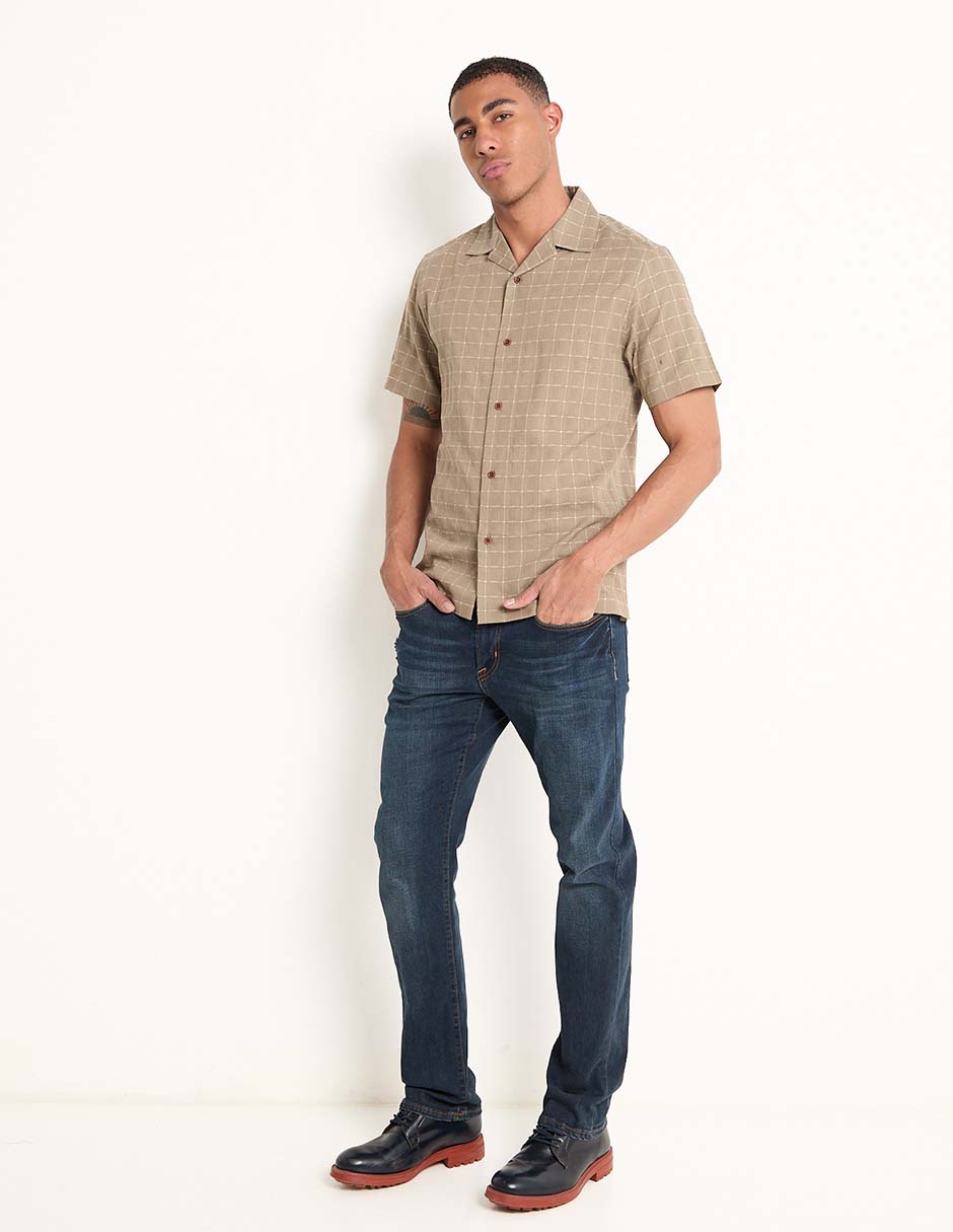 Camisa casual manga corta para hombre