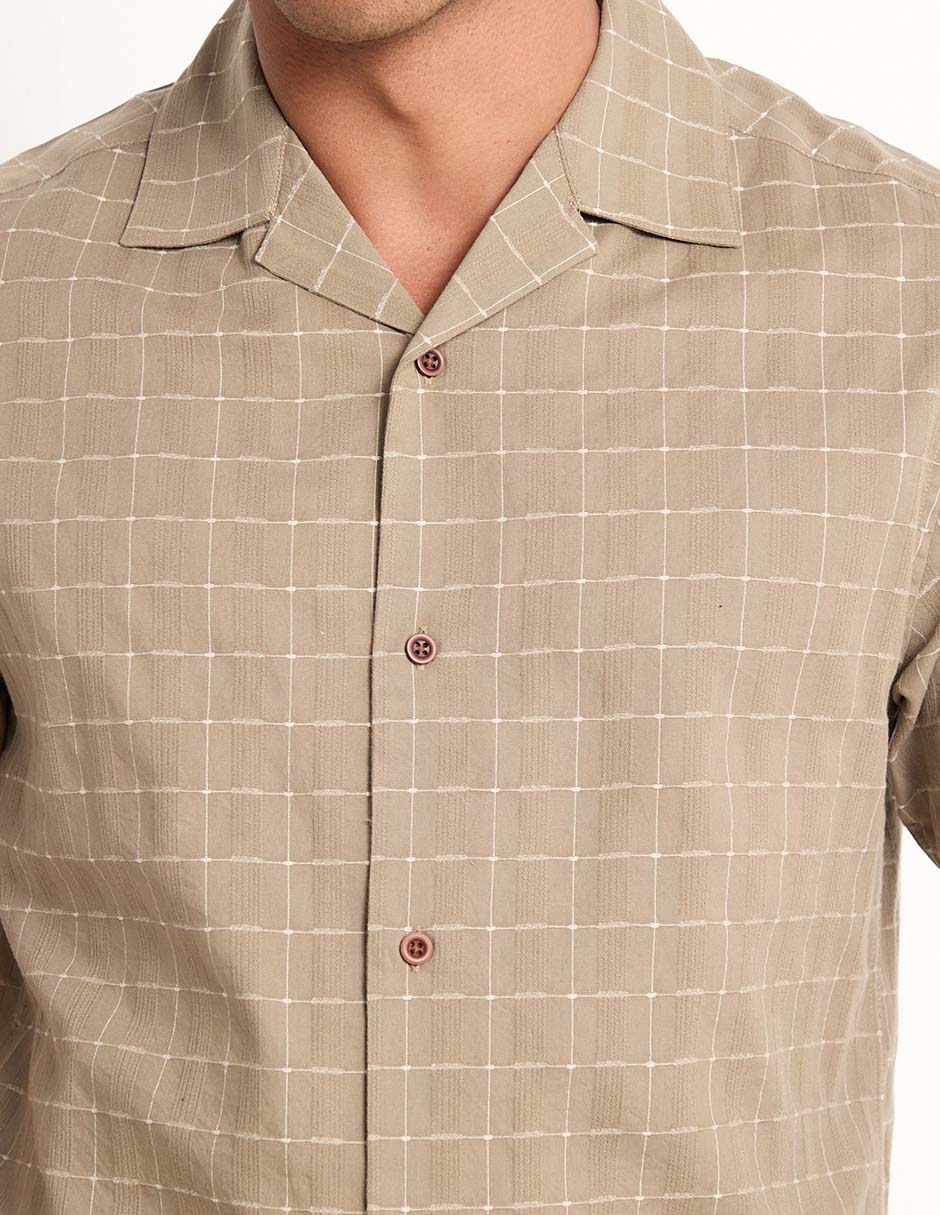 Camisa casual manga corta para hombre