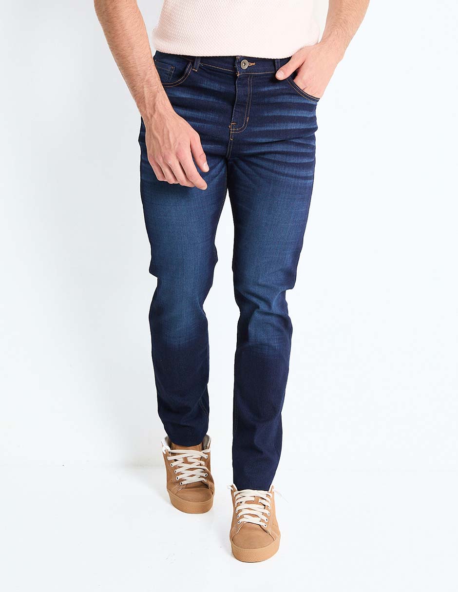 Jeans skinny lavado medio para hombre