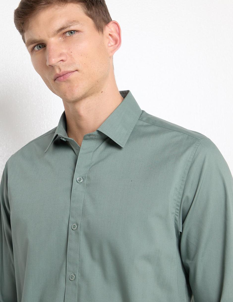 Camisa casual manga larga para hombre 2