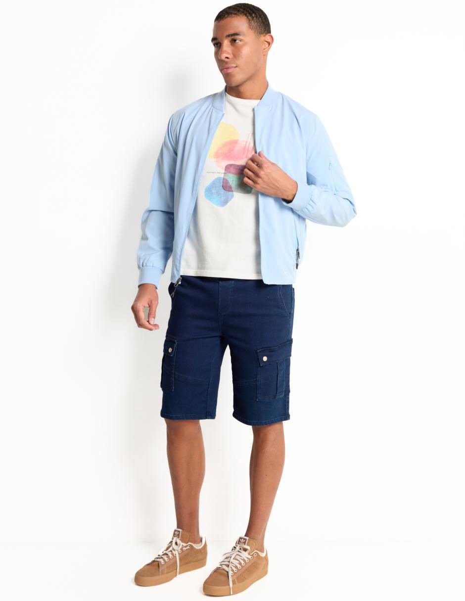 Chamarra bomber con bolsillos para hombre 3