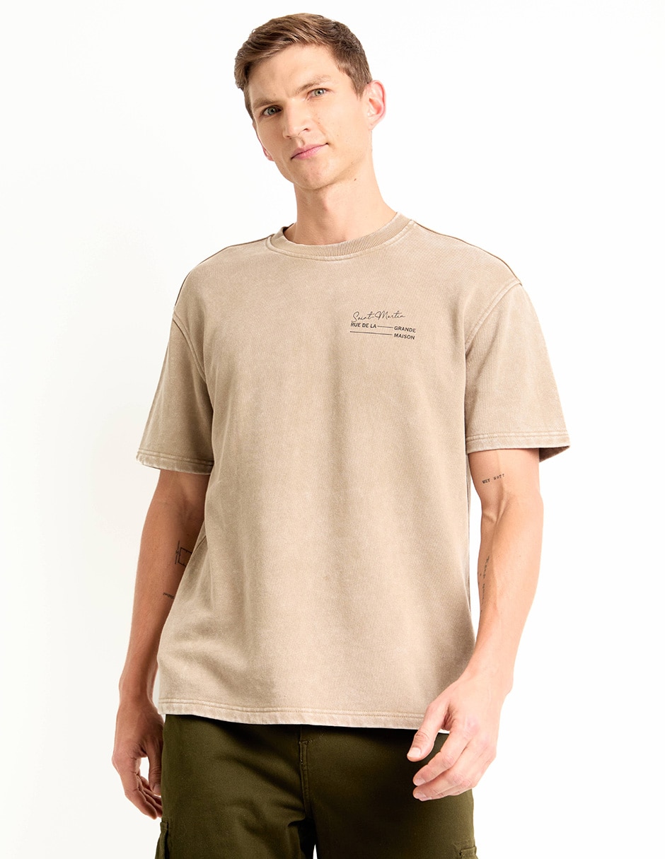Playera cuello redondo para hombre