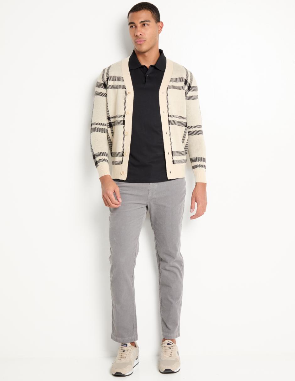 Suéter cuello v para hombre 3