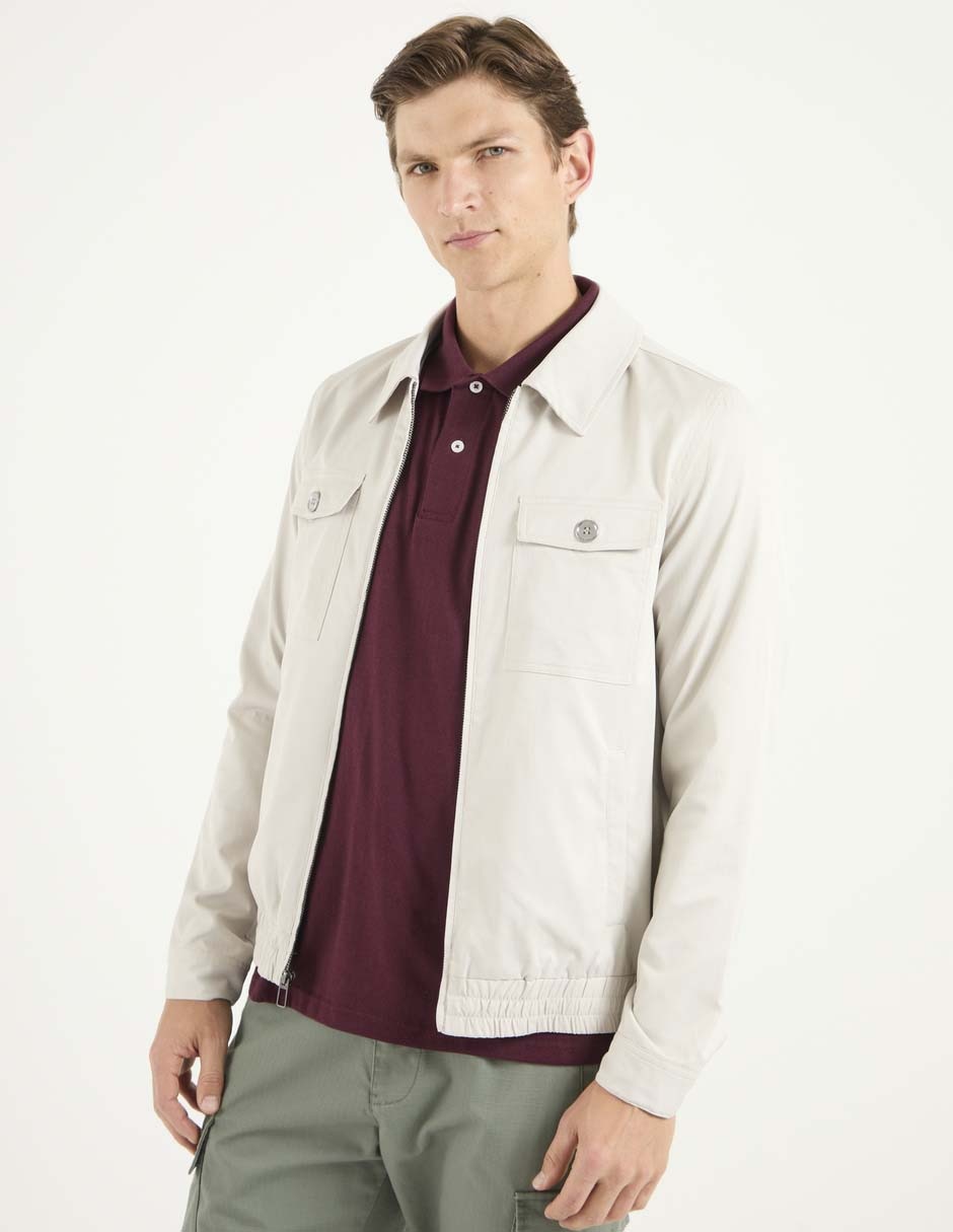 Chamarra bomber con bolsillos para hombre