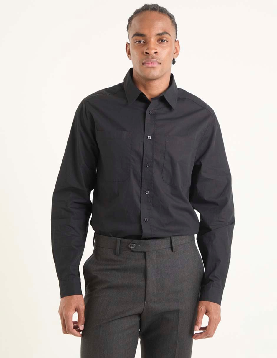 Camisa casual manga larga para hombre