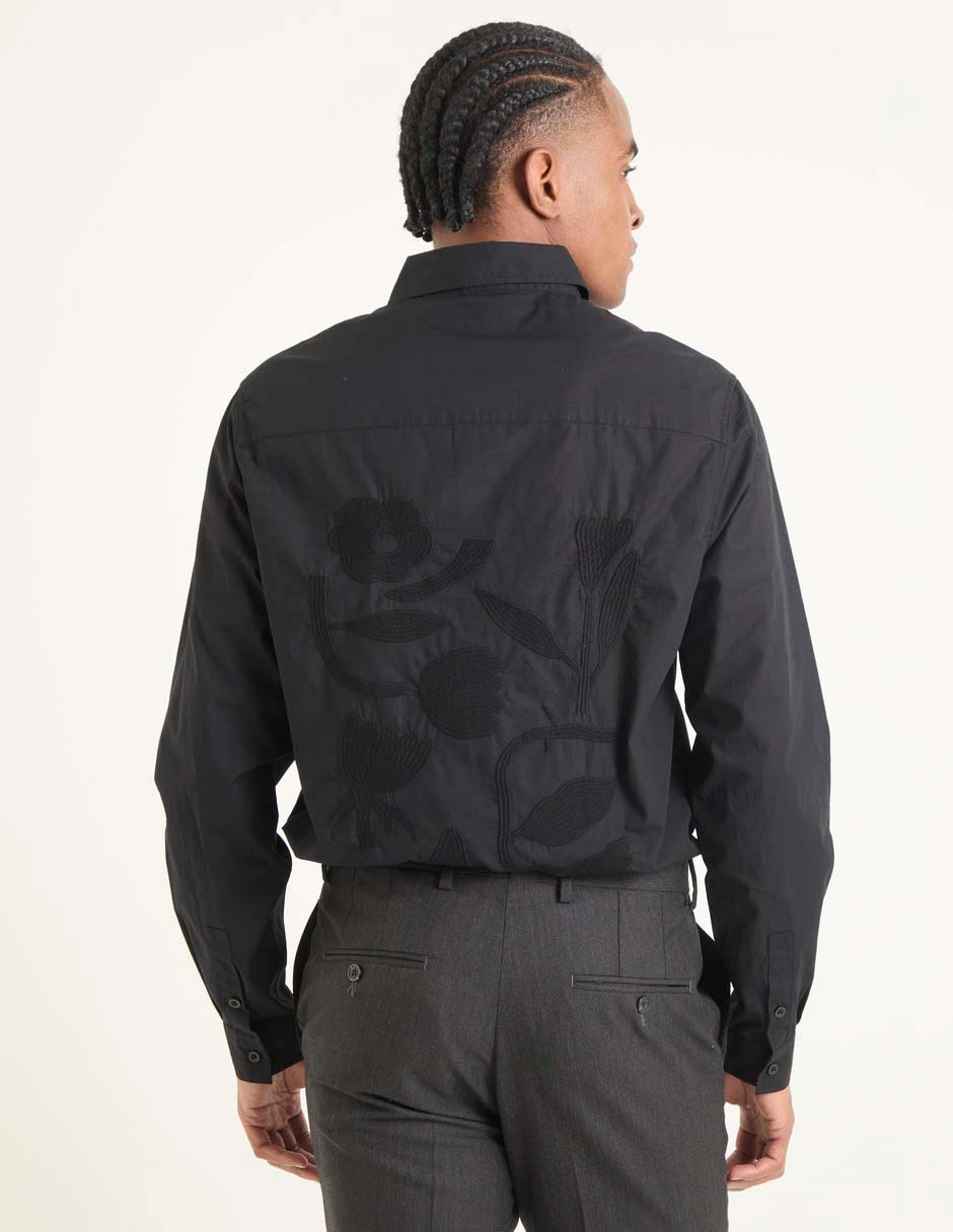 Camisa casual manga larga para hombre 2