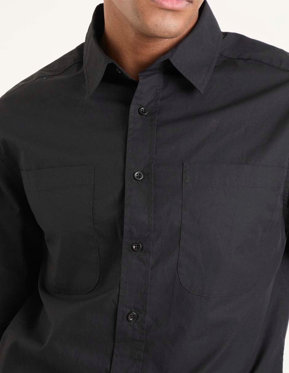 Camisa casual manga larga para hombre 4