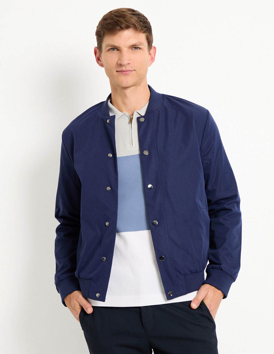 Chamarra bomber con bolsillos para hombre Chamarra bomber con bolsillos para hombre