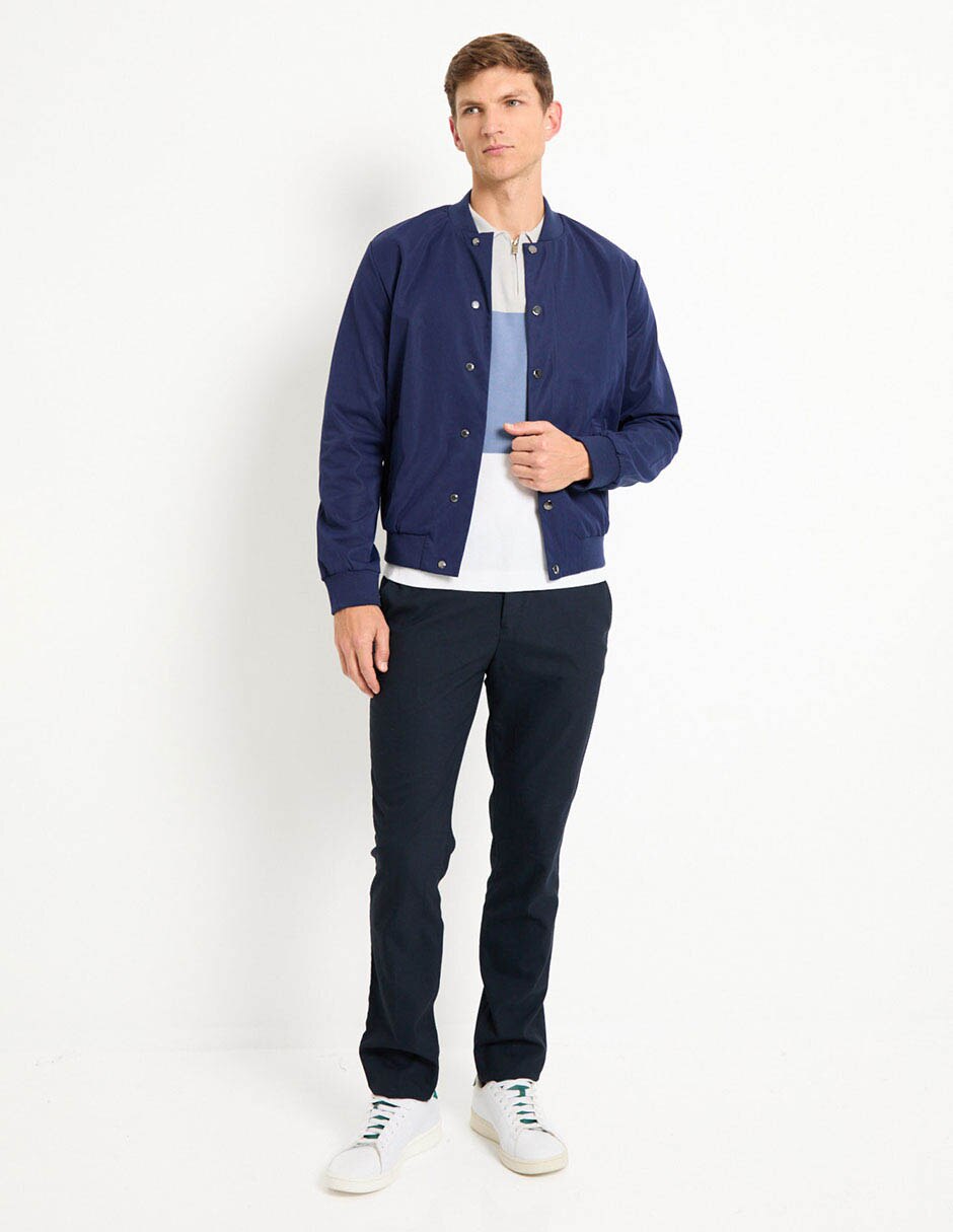 Chamarra bomber con bolsillos para hombre 3