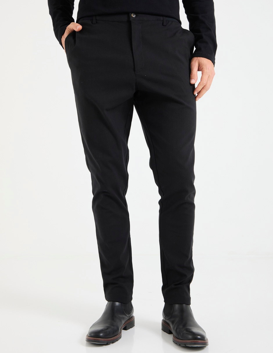 Pantalón business casual chino slim de gabardina para hombre Pantalón business casual chino slim de gabardina para hombre