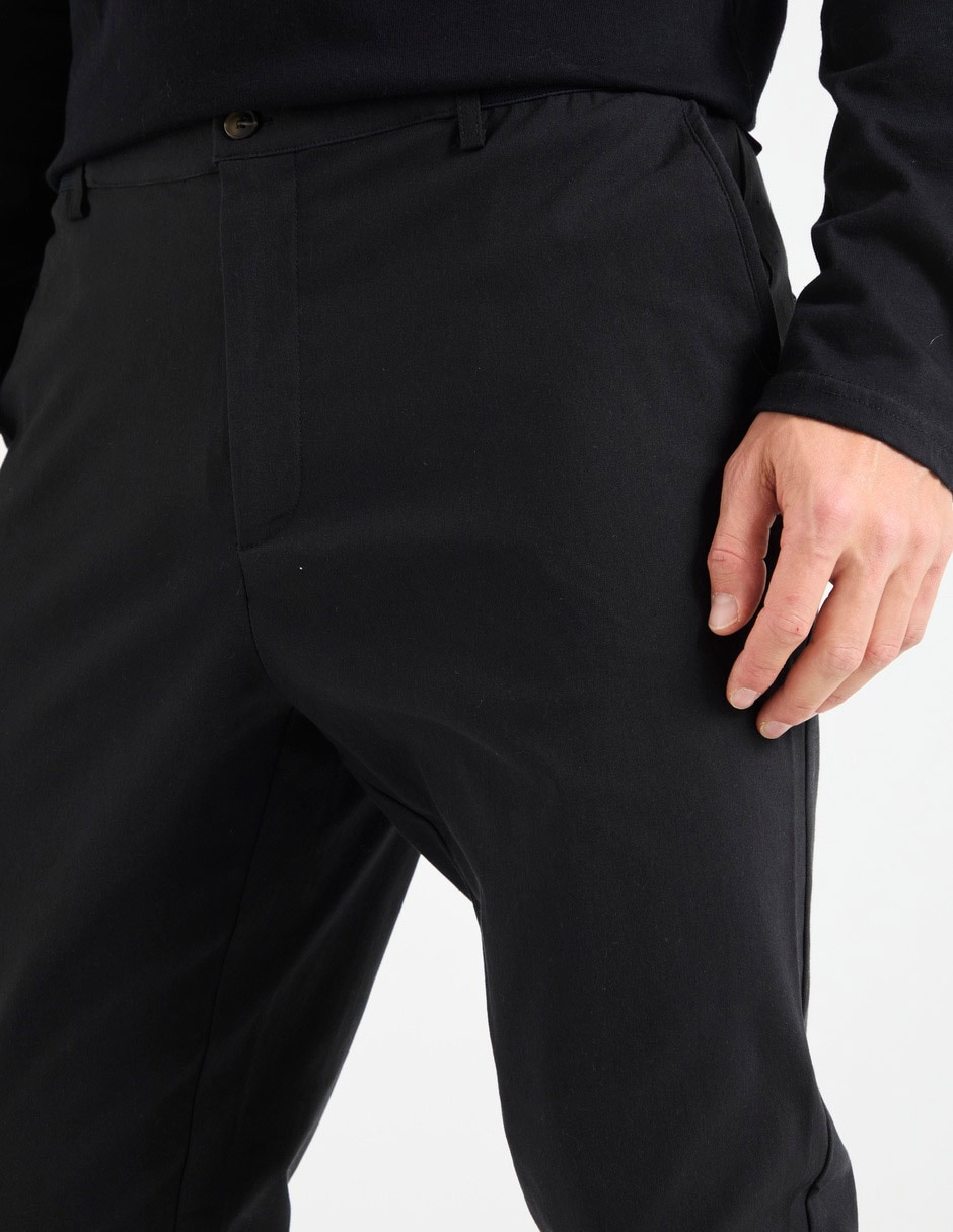Pantalón business casual chino slim Contempo de gabardina para hombre