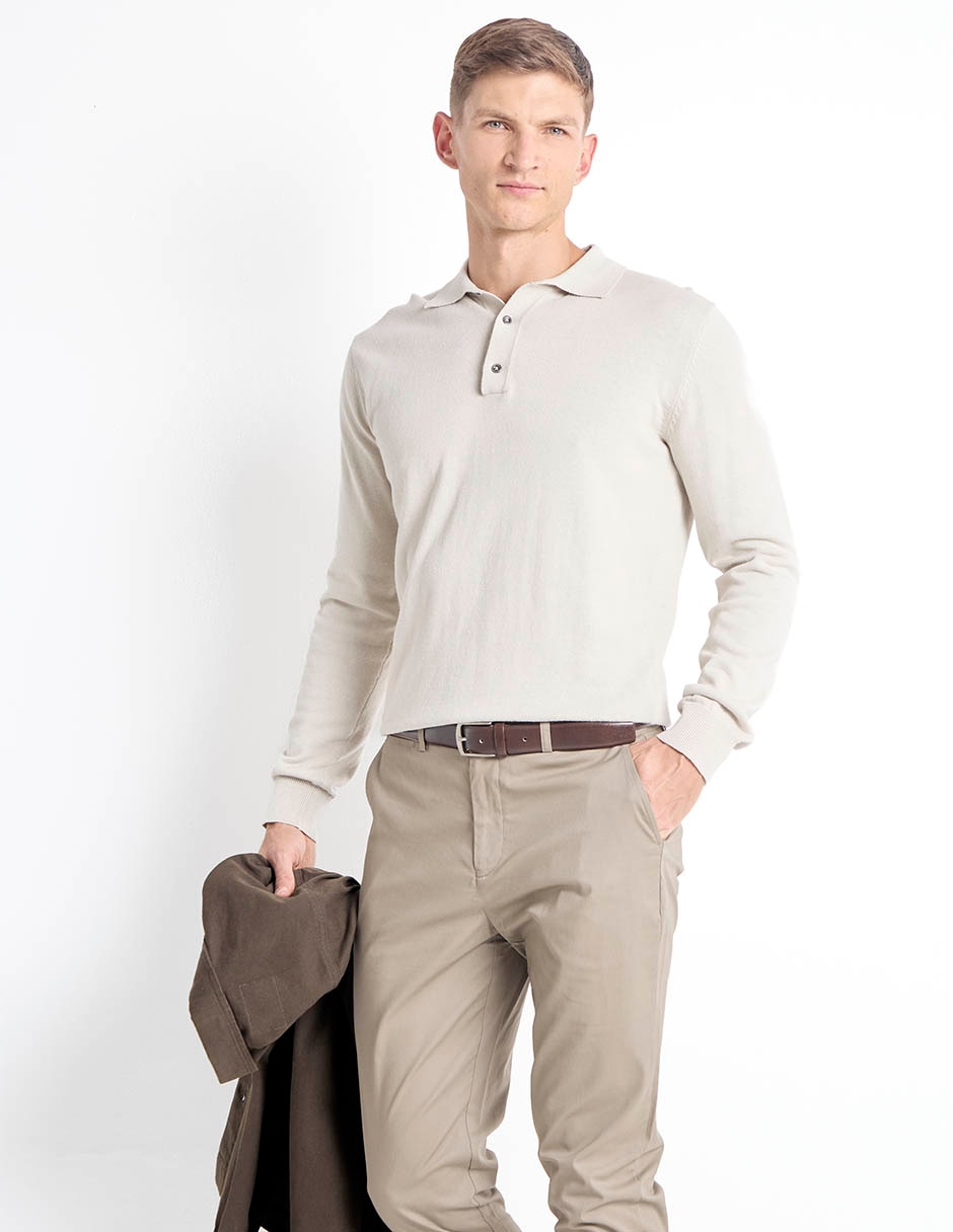Suéter cuello polo para hombre Suéter cuello polo para hombre