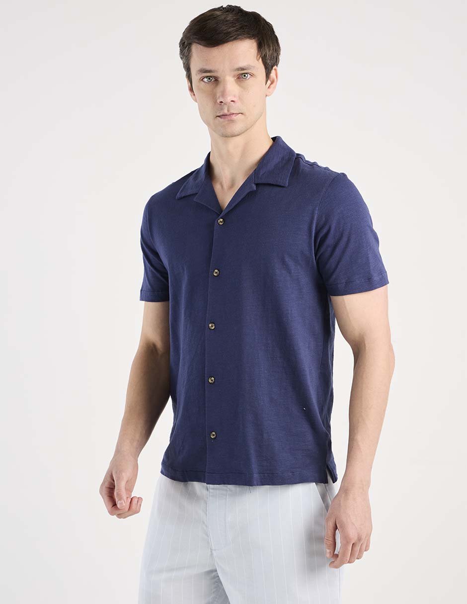 Camisa casual manga corta para hombre