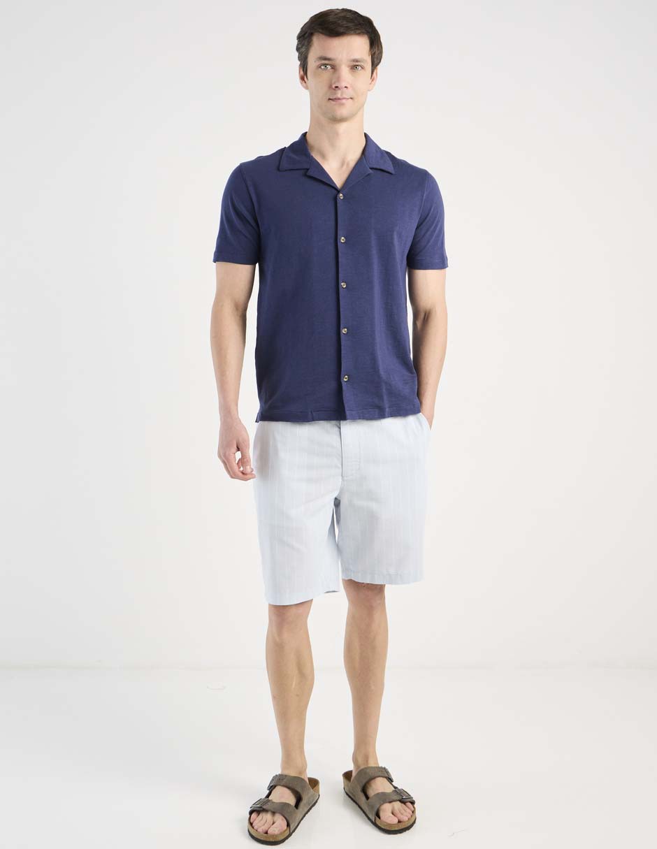 Camisa casual manga corta para hombre 5