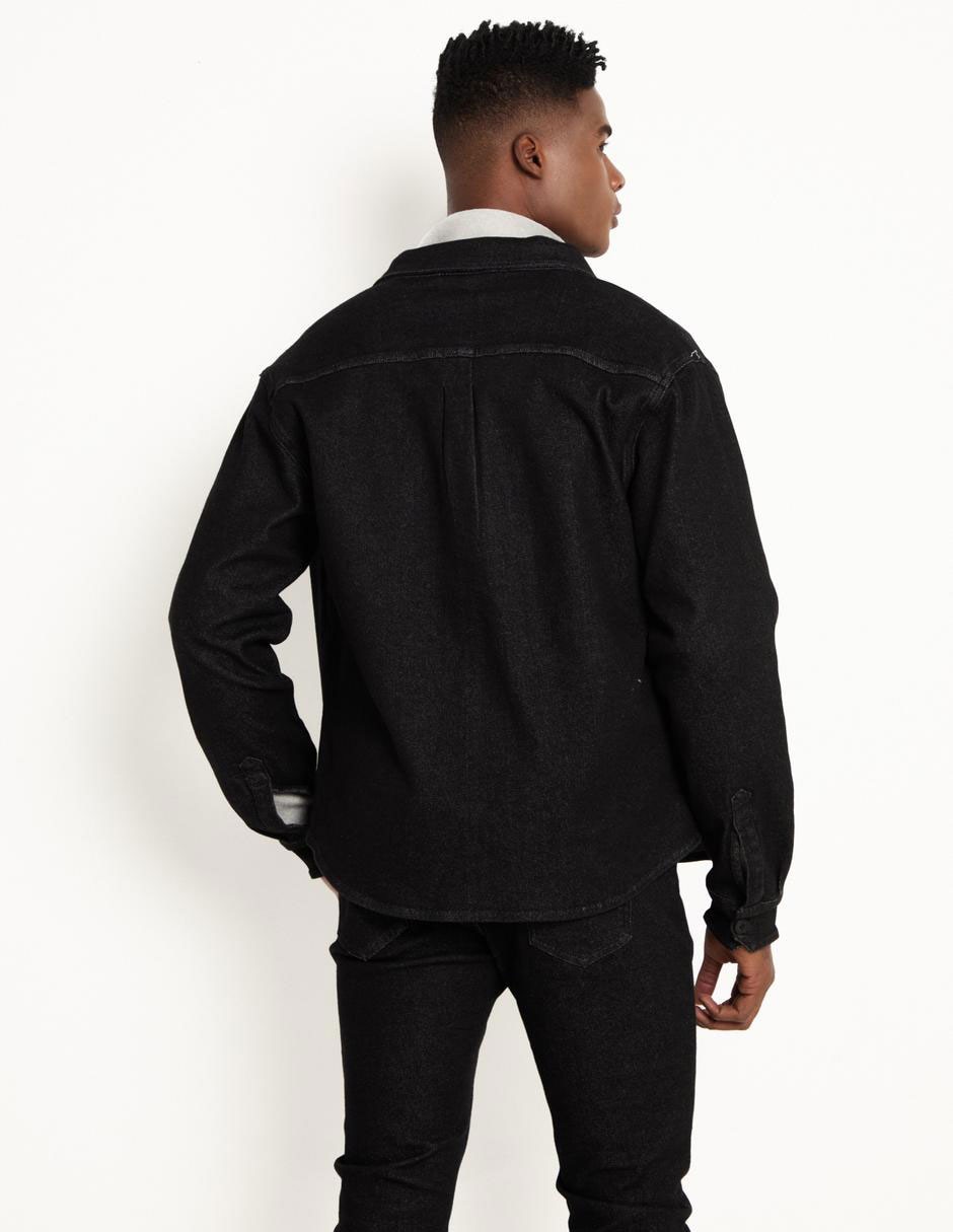Sobrecamisa casual de algodón manga larga para hombre 4