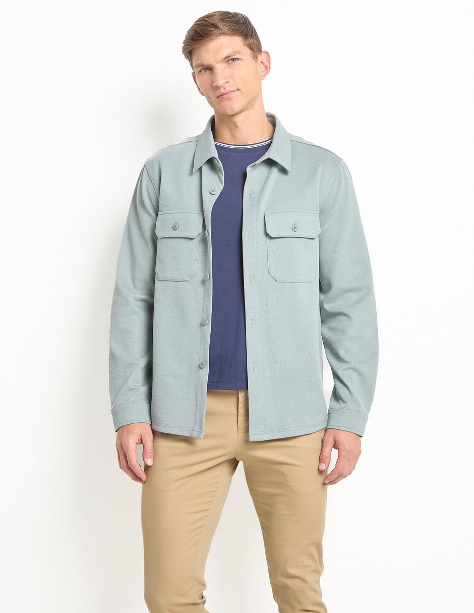 Sobrecamisa casual manga larga para hombre Sobrecamisa casual manga larga para hombre