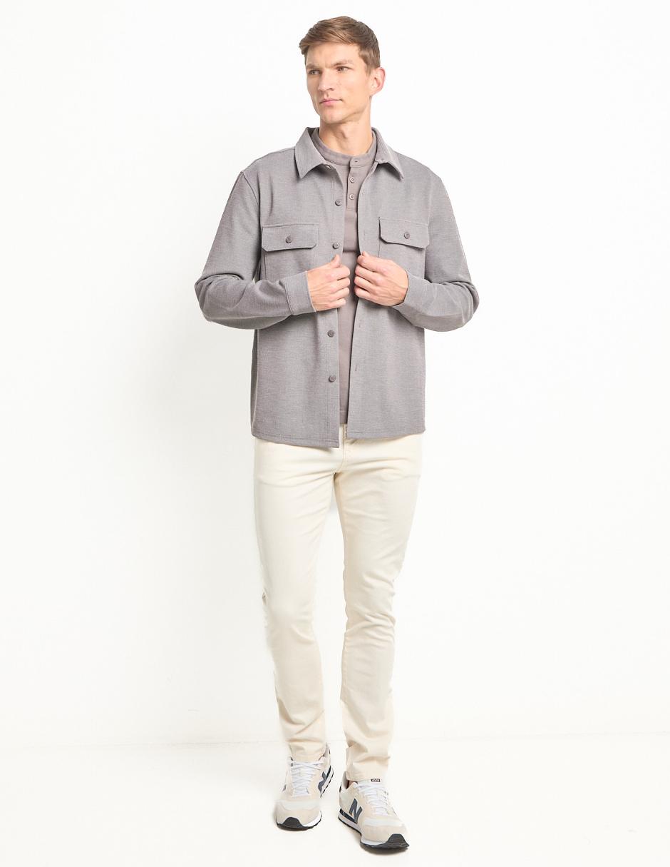 Sobrecamisa casual Contempo manga larga para hombre