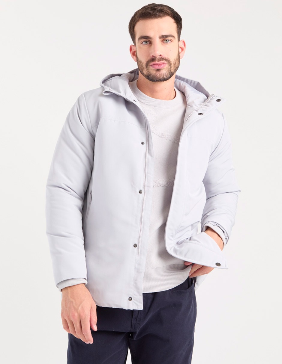 Chamarra acolchada con capucha para hombre