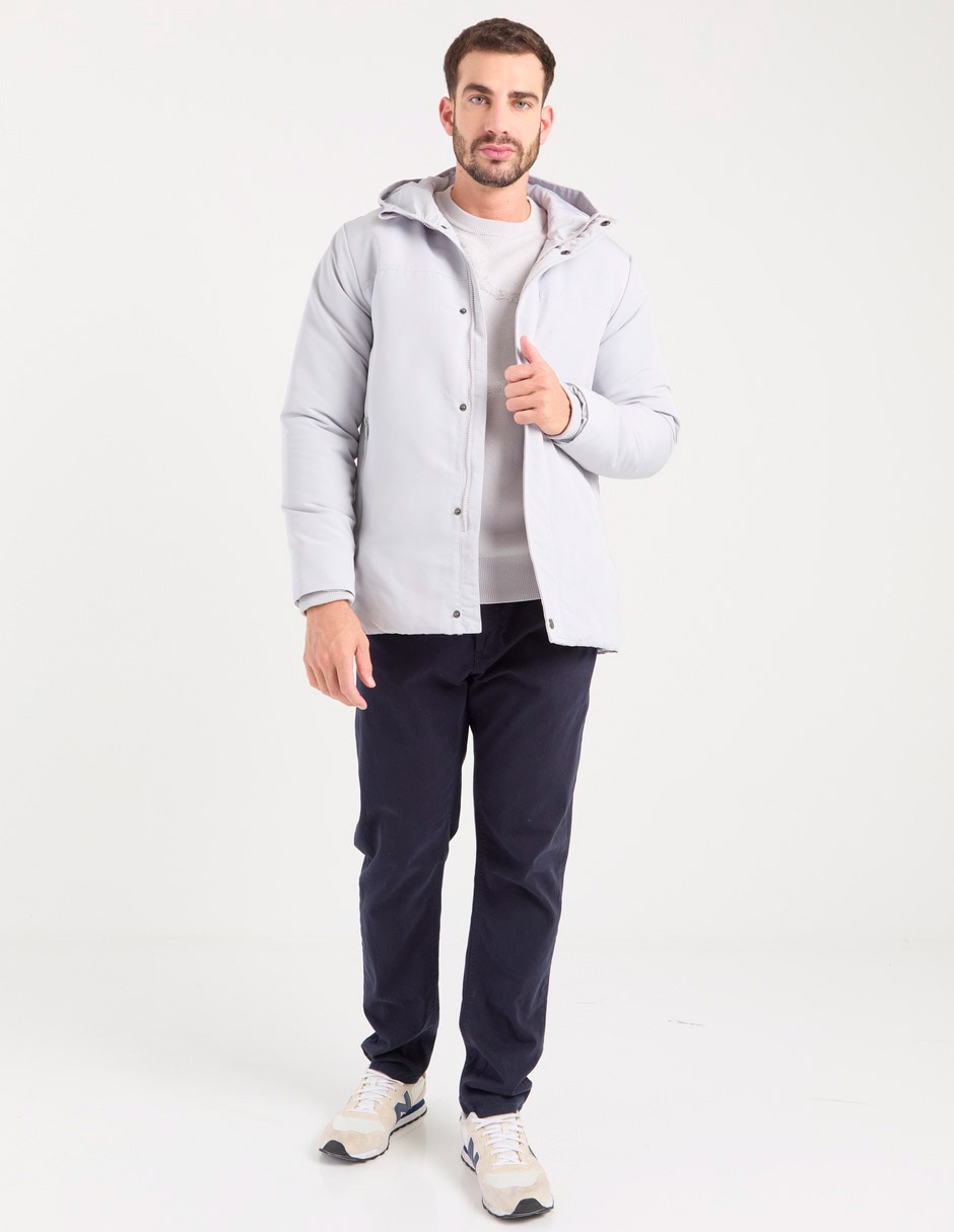 Chamarra acolchada con capucha para hombre 4