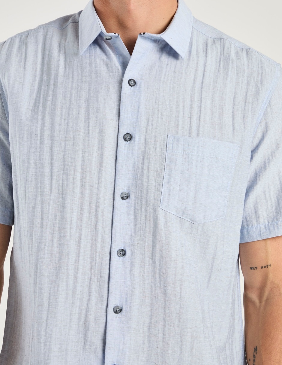 Camisa casual manga corta para hombre 4