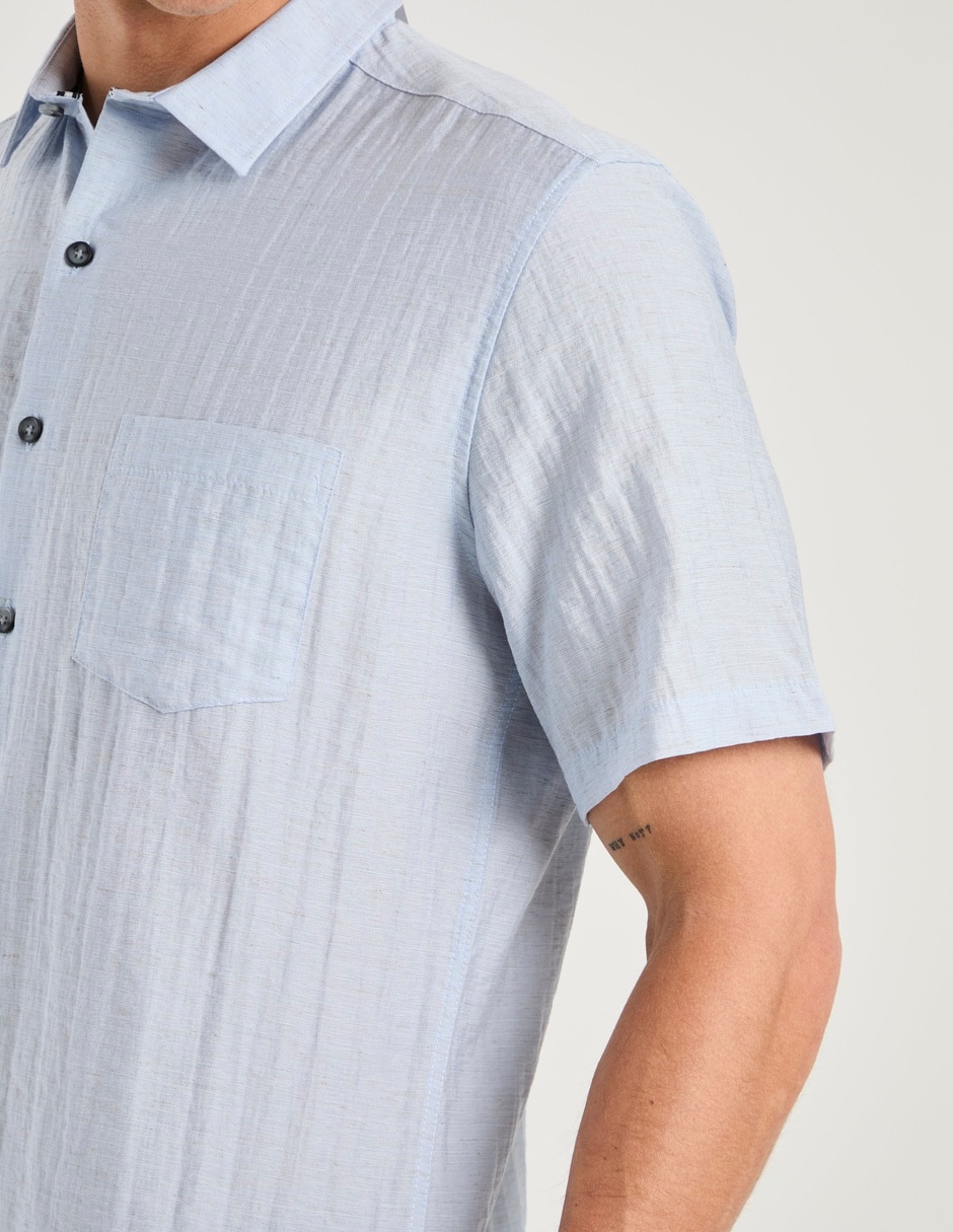 Camisa casual manga corta para hombre 5