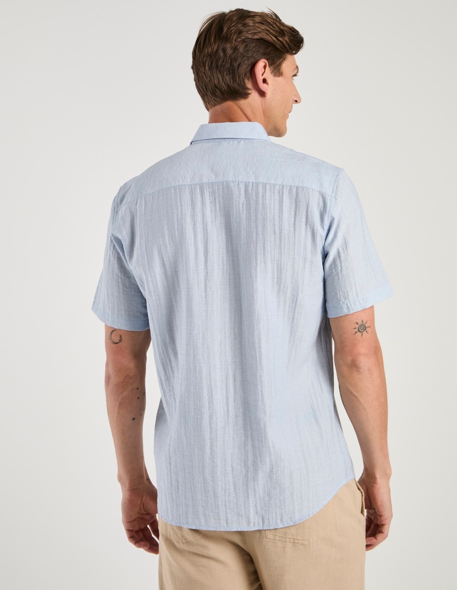 Camisa casual manga corta para hombre 6