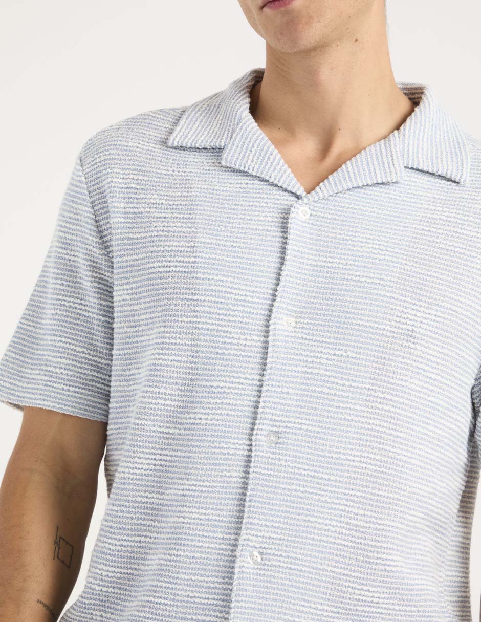 Camisa casual Contempo manga corta para hombre