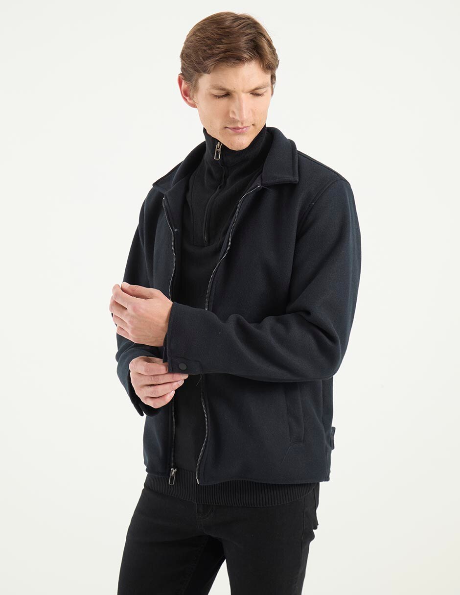 Chamarra casual con bolsillos para hombre