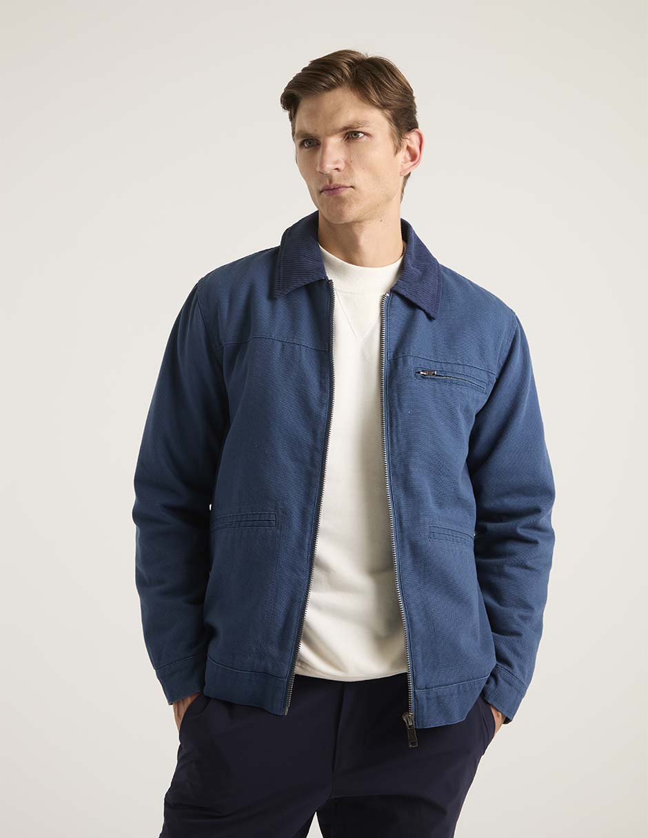 Chamarra casual con bolsillos para hombre Chamarra casual con bolsillos para hombre